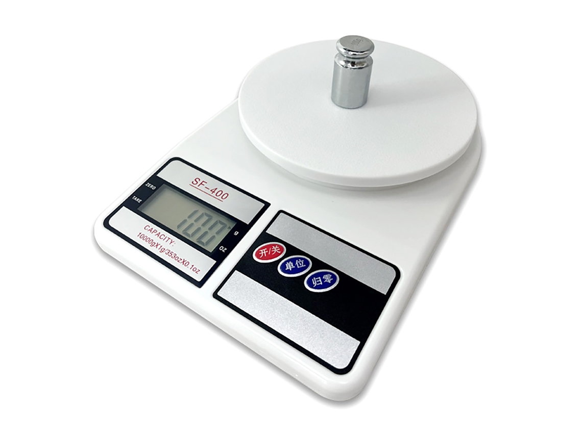 Mali balança Digital de Cozinha 10kg com Bateria Abs Portátil para Culinária e Baking Branco