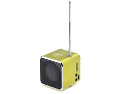 2026-reprodutor De Música Portátil Mp3/4 Com Alto-falante, Rádio Fm, Cartão Micro Sd/tf E Porta Usb Wsk Verde