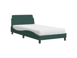 Bed, Beds Vidaxl Verde Veludo (100 X 200 Cm)