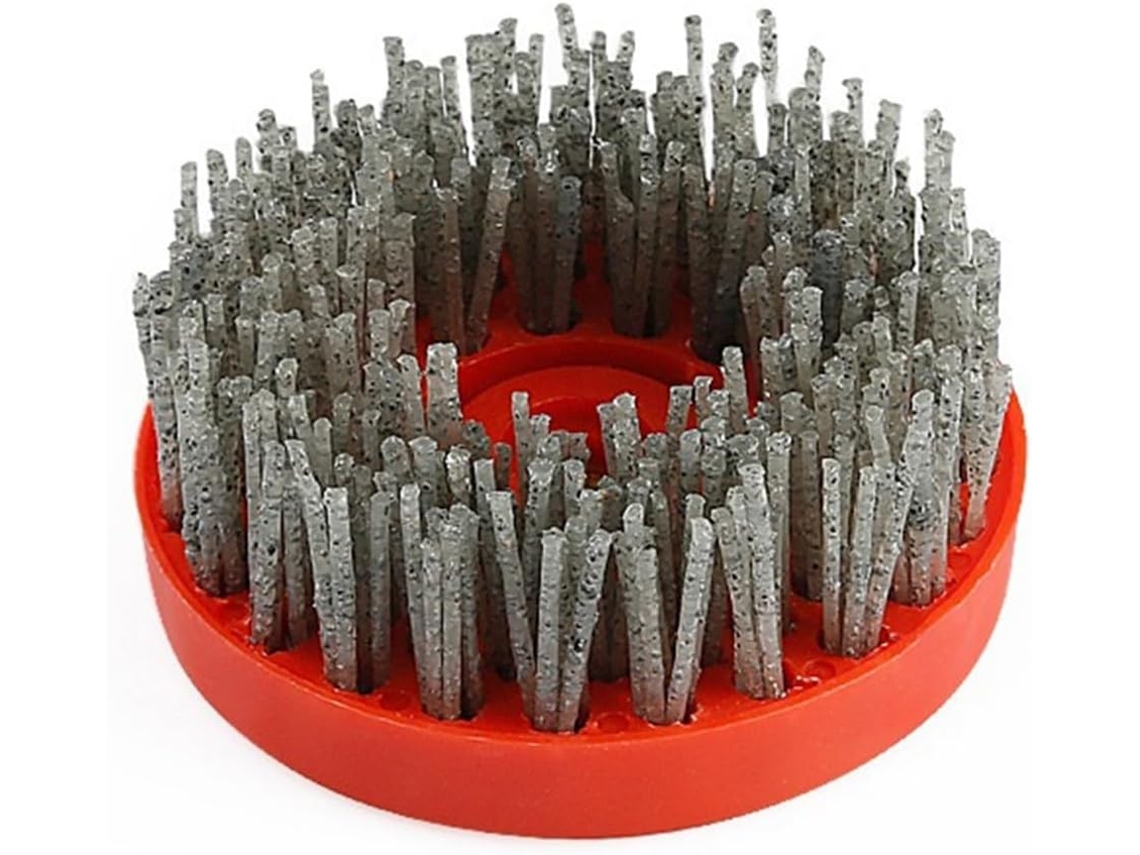 Escova Circular Abrasiva De 4 Polegadas Com Cerdas Nylon E Carbeto