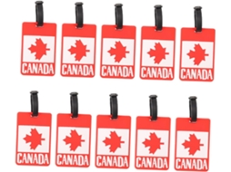 De 10 Etiquetas De Bagagem Com A Bandeira Canadense Para Identificação De Viagem, Para Mulheres, Meninas E Homens.