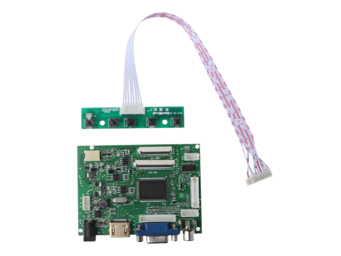 1 Conjunto De Placa Controladora De Pc Compatível Com Hdmi Vga 2av 40/50 Pinos Para Raspberry Pi 3 Slowmoose