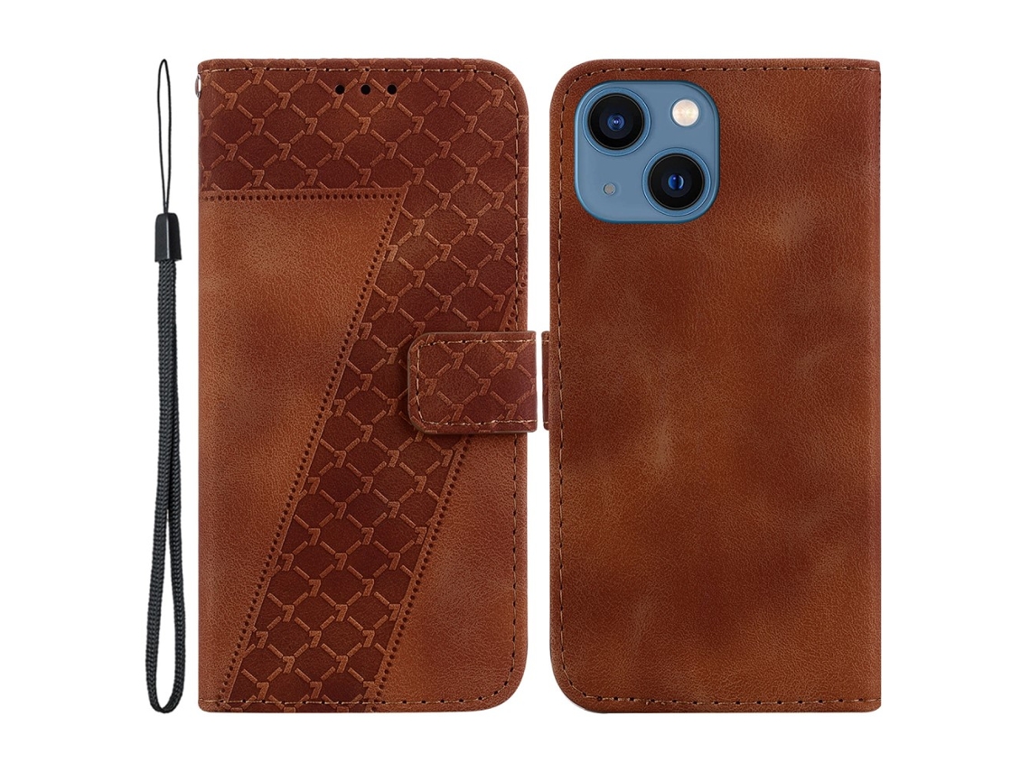 Capa Para Iphone 15 Pro Max Pele Sintética Castanho