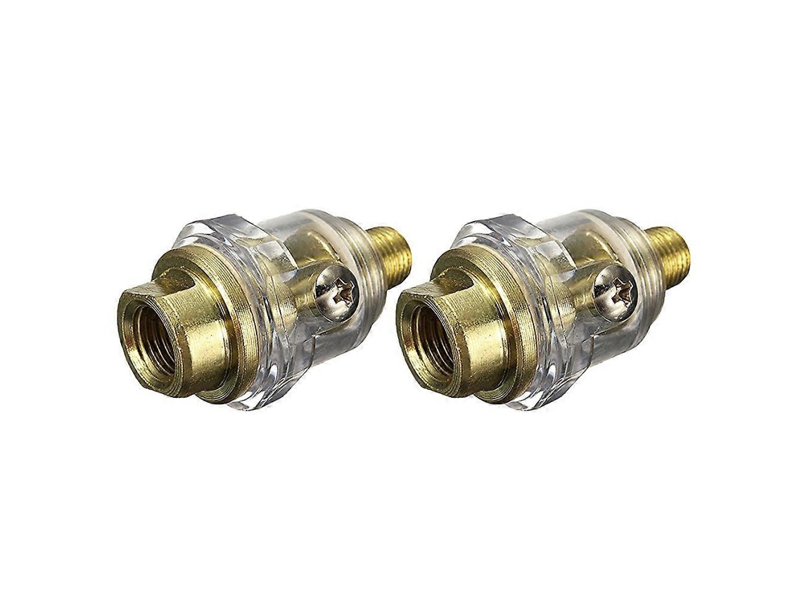 2 peças de lubrificador em linha mini de 1/4 polegada para ferramentas de tubulação de compressor de ar, 3,7x5,8cm, dourado | S/MARCA