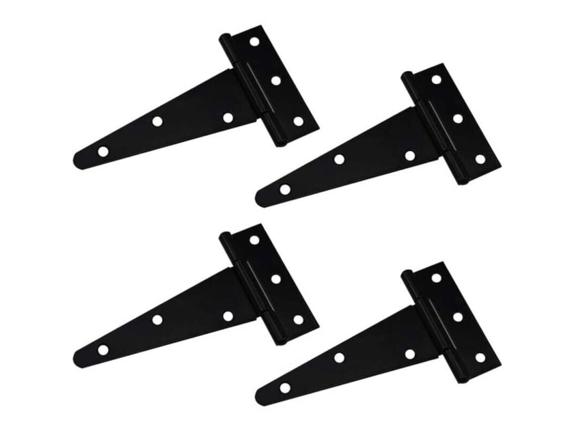 Dobradiças Triangulares Para Portas De Armário, 4 X 4 Polegadas, Galvanizadas, Pretas