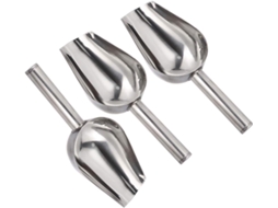 Conjunto De 3 Pás De Gelo Em Aço Inoxidável, Prateadas.
