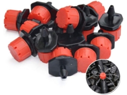 Conjunto de 50 Aspersores para Irrigação Gramado e Jardim com Microgotificadores Cabeçotes Ajustáveis.