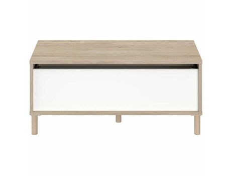 Mesa De Centro Elevável Parisot Branco 100 X 50 X 43,6 Cm