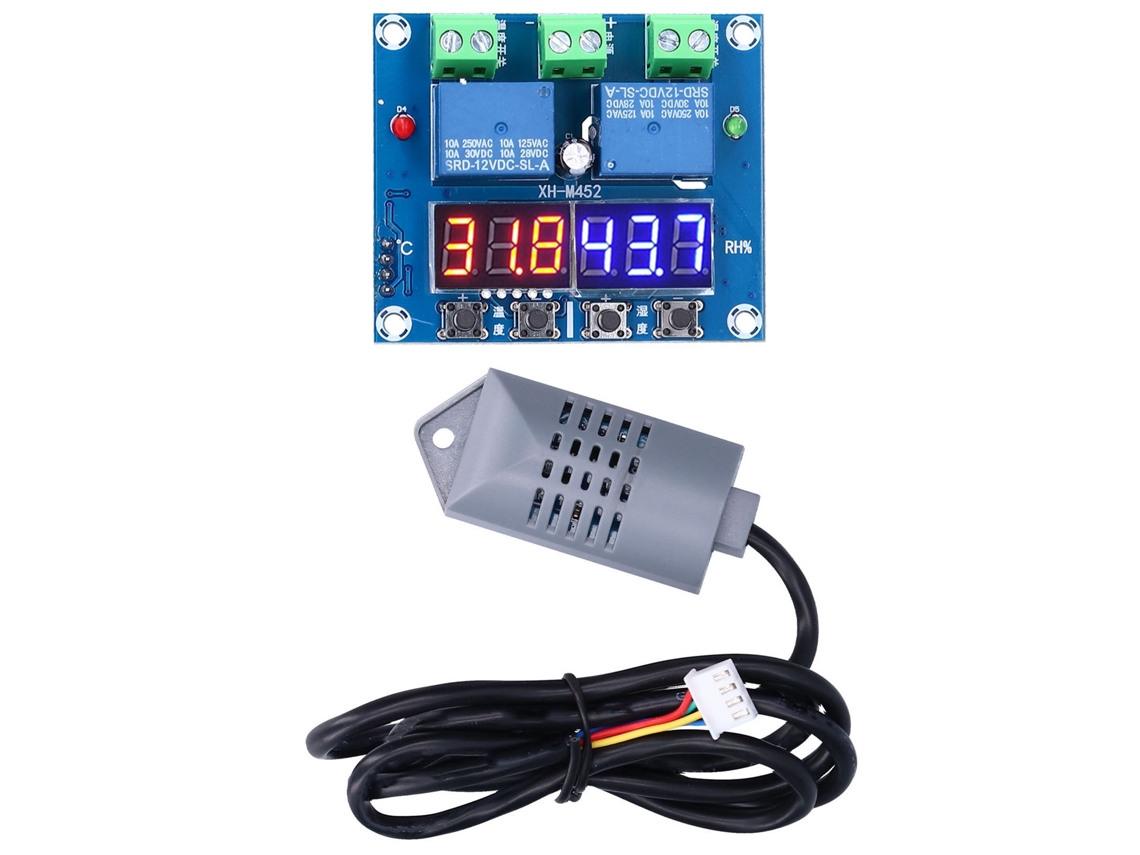 Módulo Controle Temp Umidade Termômetro Digital 12v