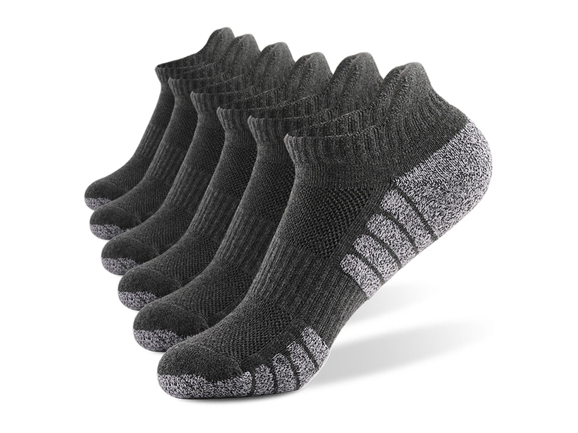6 Pares de Meias de Tornozelo Esportivas Low Cut, Rápidas Secagem e Absorventes S/MARCA