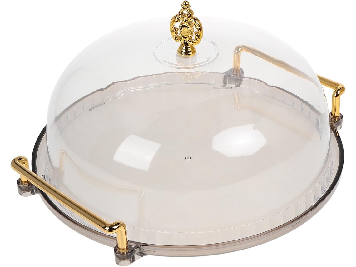 Bandeja Transparente Em Forma De Cúpula Para Servir Bolos E Sobremesas.