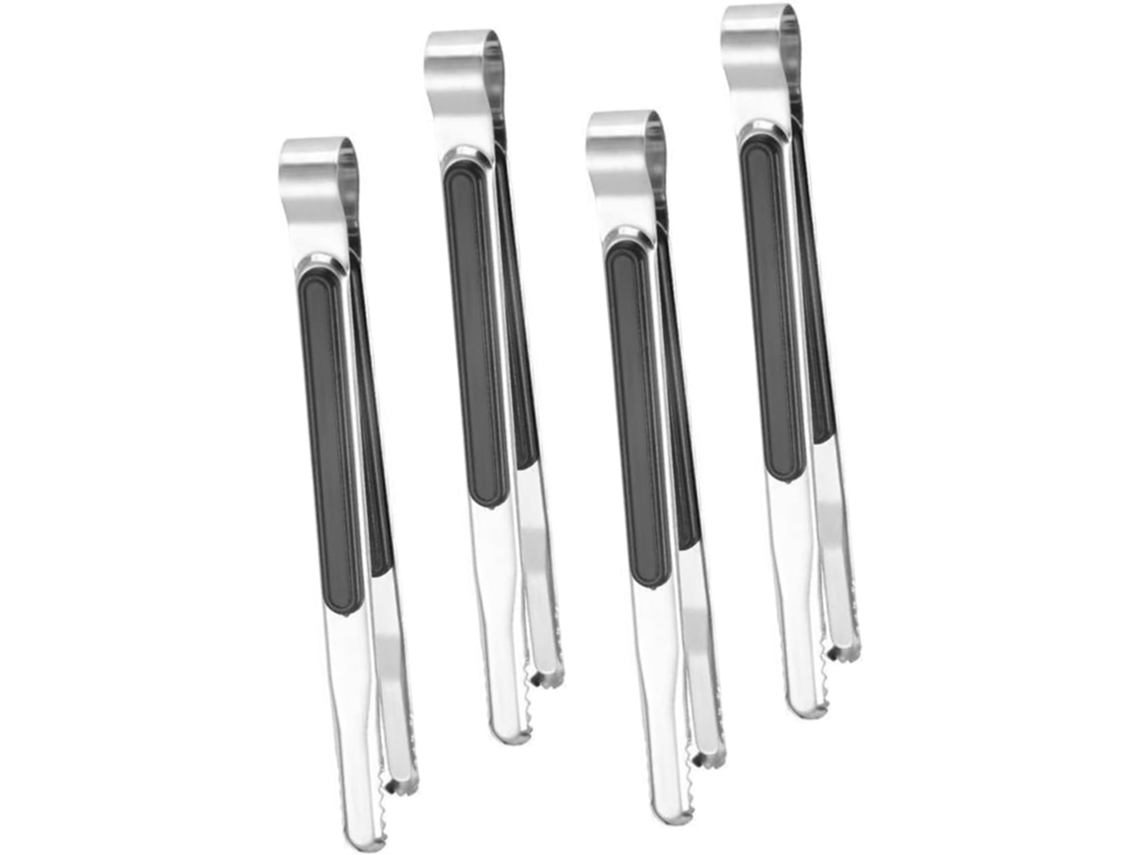 Pinças Ergonômicas Para Churrasco Toyandona, 4 Peças, Em Aço Inoxidável, Utensílios De Cozinha Práticos Para Servir