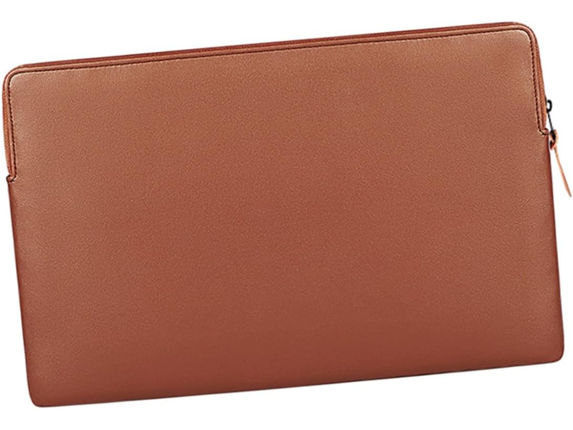Bolsa Para Laptop De 13,3 Polegadas Em Couro Pu Marrom