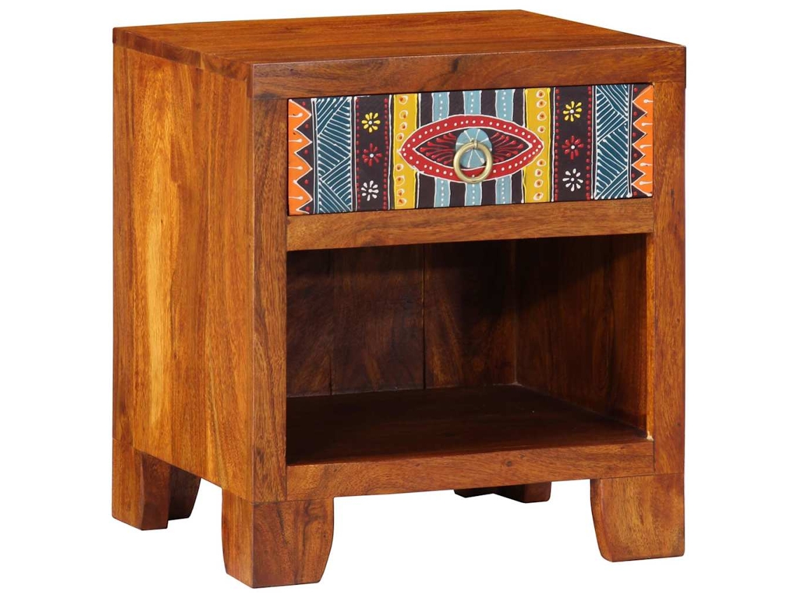 Vidaxl Mesa De Cabeceira 40x35x45 Cm Madeira De Acácia Maciça