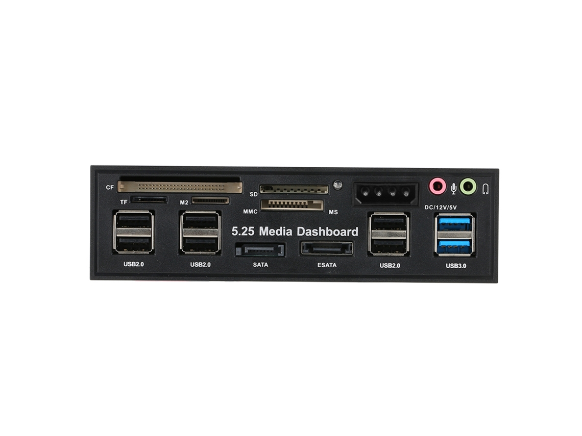 Leitor De Cartão Interno Usb 3.0 Esata 5.25in Painel Frontal De Mídia Para Pc