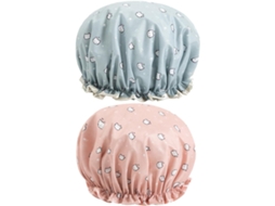 Conjunto De Toucas Natação Impermeáveis Gatuida Duas Peças Para Mulheres, Com Estampa De Gatinhos Rosa E Azul, Macias E