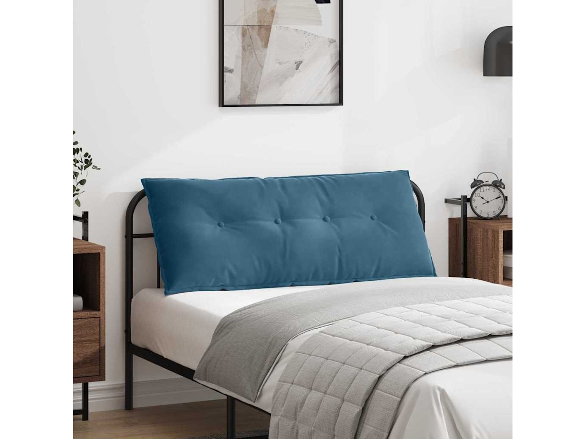 Vidaxl Travesseiro Para Costas Azul 120 X 50 Cm