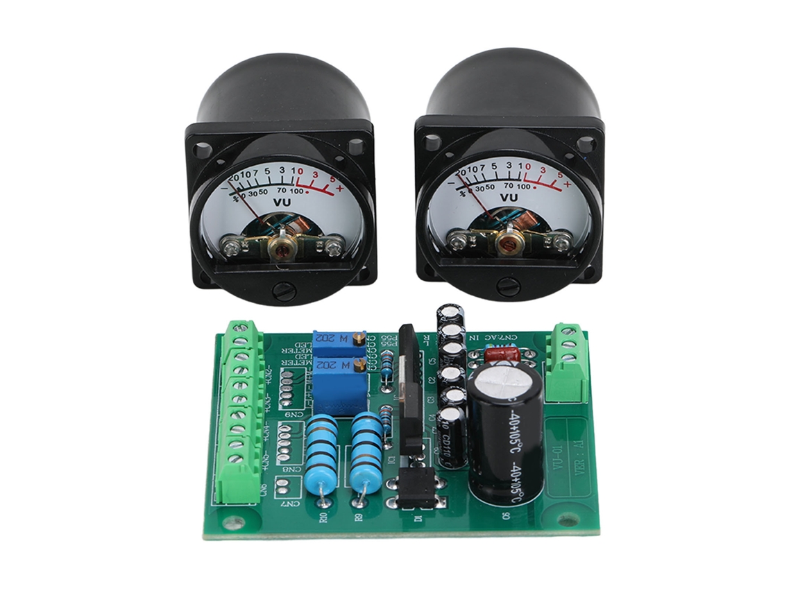 3 Peças Placa De Controle Do Medidor De Nível Vu Com Função De Silêncio Para Amplificador Estéreo Dc 9-12v