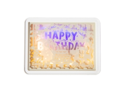 Lâmpada 3d Papel Luz Quente Usb Bateria Tipo 4