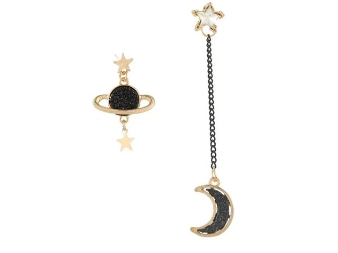 Brincos De Ouro Assimétricos Duráveis Para Festas