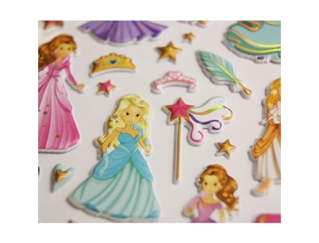 Cena para Decorar para Crianças Princesa Puffies Stickers GLOBAL GIFT
