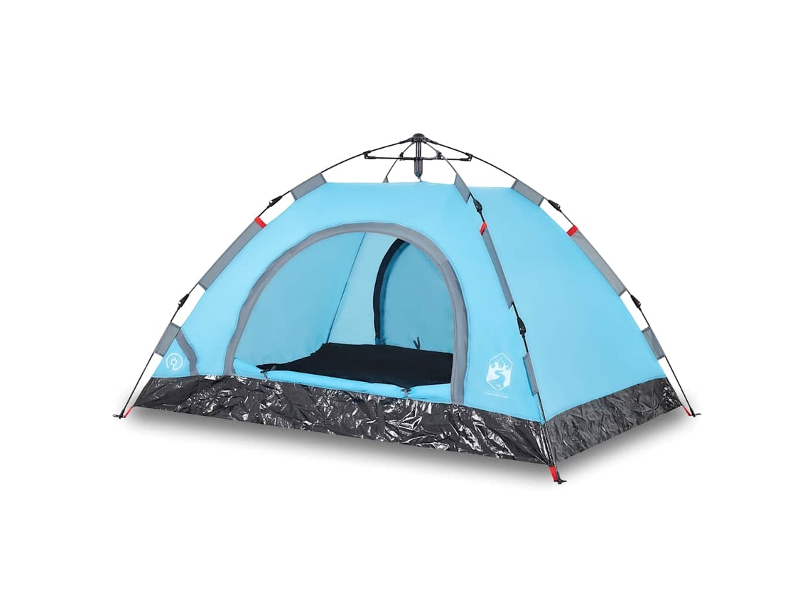 Tenda de campismo para 3 pessoas VIDAXL libertação rápida azul