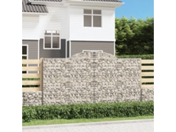 Vidaxl Cestos Gabião Arqueados 4pcs 300x50x160/180cm Ferro Galvanizado