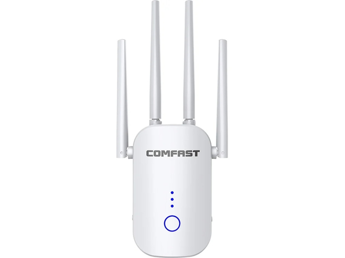 Repetidor Wifi De Banda Dupla 1200 Mbps 2,4ghz/5,8ghz, Extensor De Sinal Com 4 Antenas De Alto Ganho Yizhood (branco)