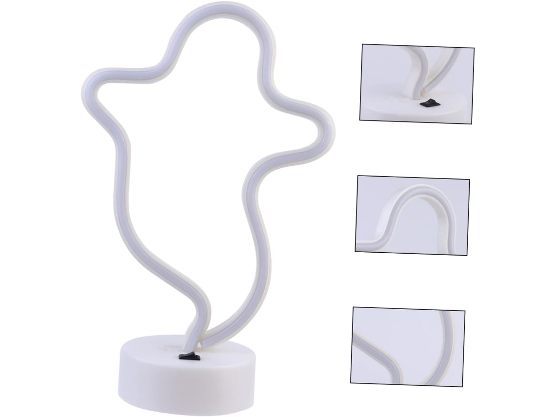 1 Luminária Led Decorativa Com Base Para Noite, Ideal Para O Halloween, Sem Bateria