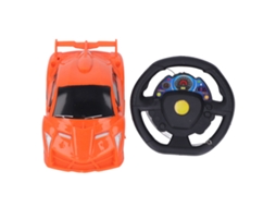 Ats carro de Controle Remoto com Volante Simulação Modelo Elétrico Brinquedo para Crianças Laranja 1:22