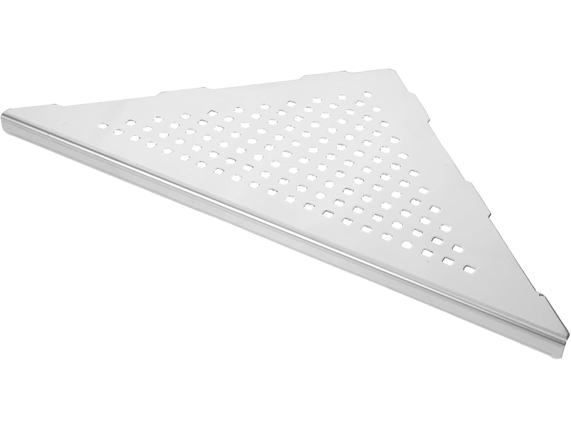 Prateleira De Canto Triangular Aço Inoxidável Para Banheiro, Sem Necessidade De Furar, Cor Prata, Ideal Para Banheiro E