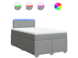 Box Spring Bed, Box Spring Beds Vidaxl Cinzeto Tecido (120 X 190 Cm)