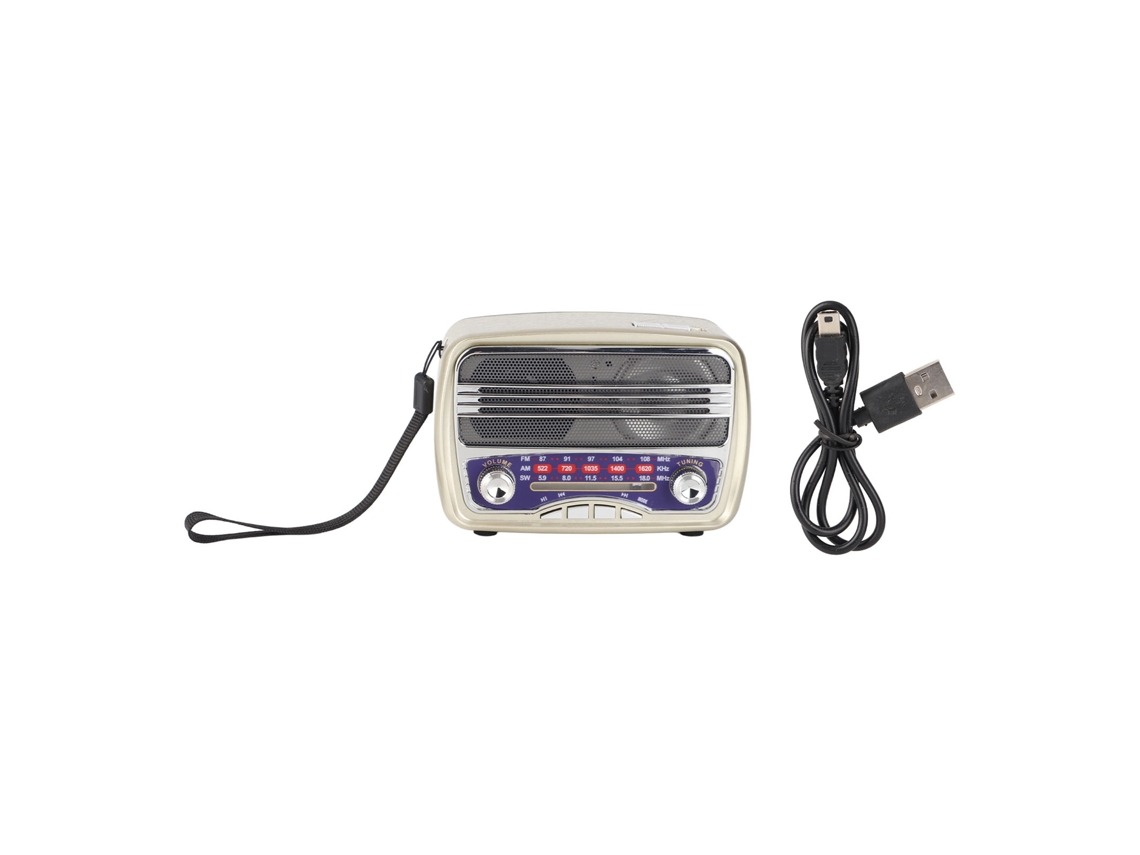 Altifalante Bluetooth Retro LAXISCREED Rádio Fm Am Sw Portátil