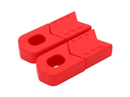 Laxiscreed Pack De 4 Protetores De Biela Silicone Vermelho Para Proteção Eficiente