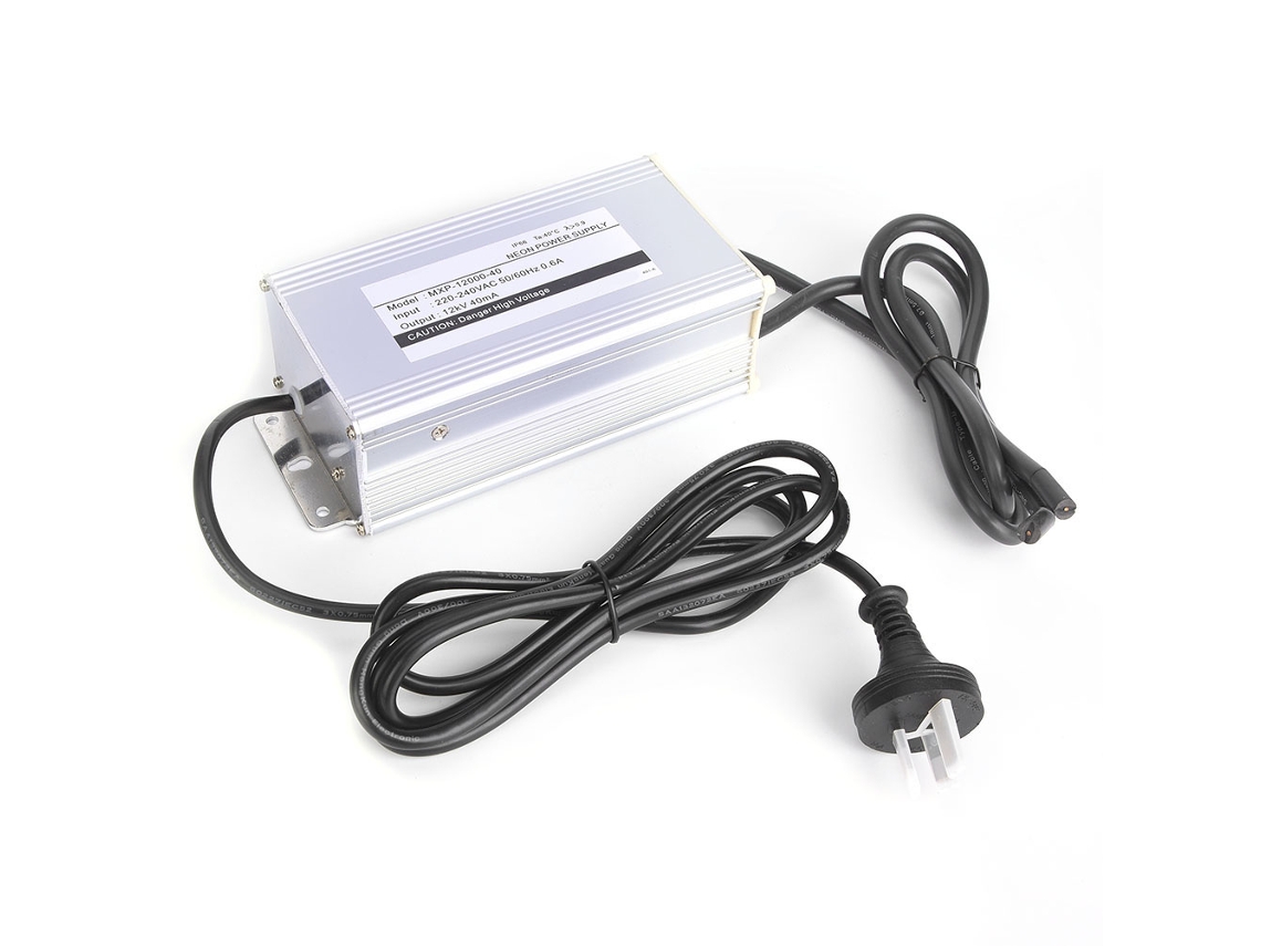 Transformador Eletrônico Para Neon Mxp‑12000‑40: 12kv, 40ma, Fonte De Alimentação