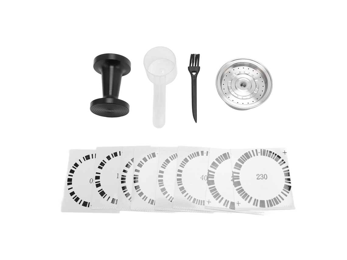Kit Cápsula de Café Recarregável em Aço Inox 304 com Colher Escova Tamper Reutilizável