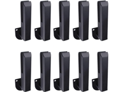 Kit com 10 suportes laterais quadrados para corredor de vidro em aço inoxidável 304, resistente, para cercas de piscina.