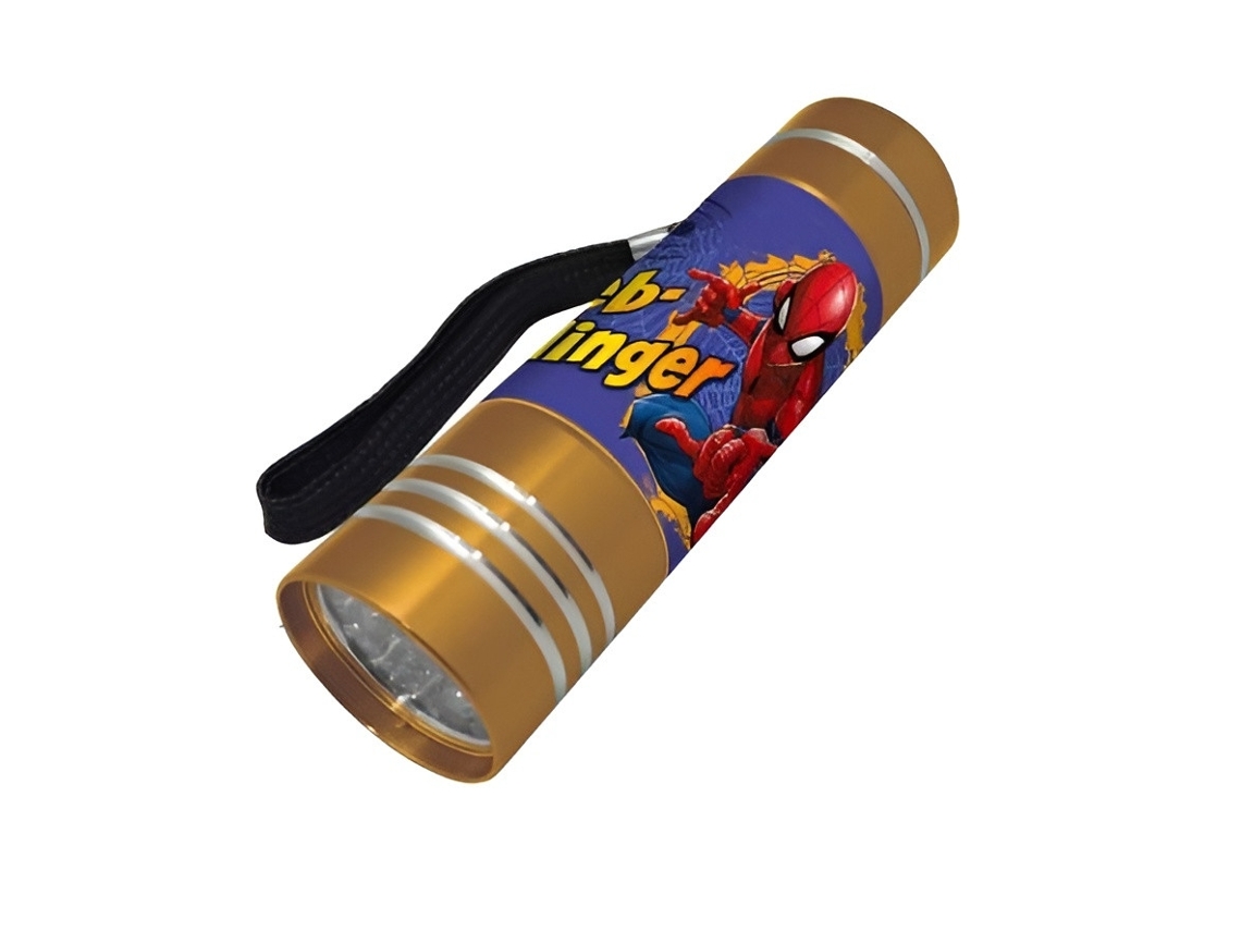 Lanterna Led Do Homem, Aranha Na Cor Dourada