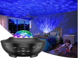 Lurelia Projetor Galáxia Com Bluetooth Coluna, Controle Remoto, Usb, Led, Céu Estrelado, Som Integrado Branco Versão 7
