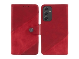 Capa Flip De Couro Com Textura E Emendas Para Samsung Galaxy S24 Fe