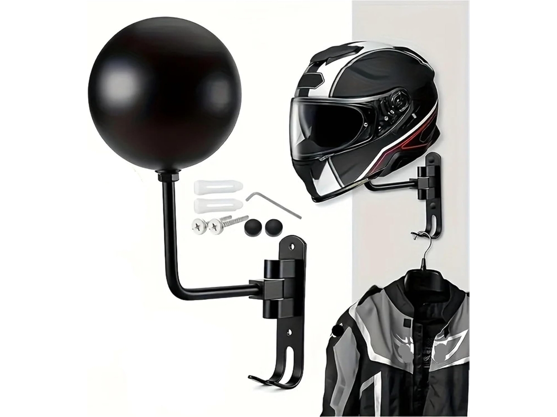 Suporte Giratório De 180° Para Capacete Motocicleta, Prateleira De Parede, Cabide Para Capacete E Jaqueta, Gancho De