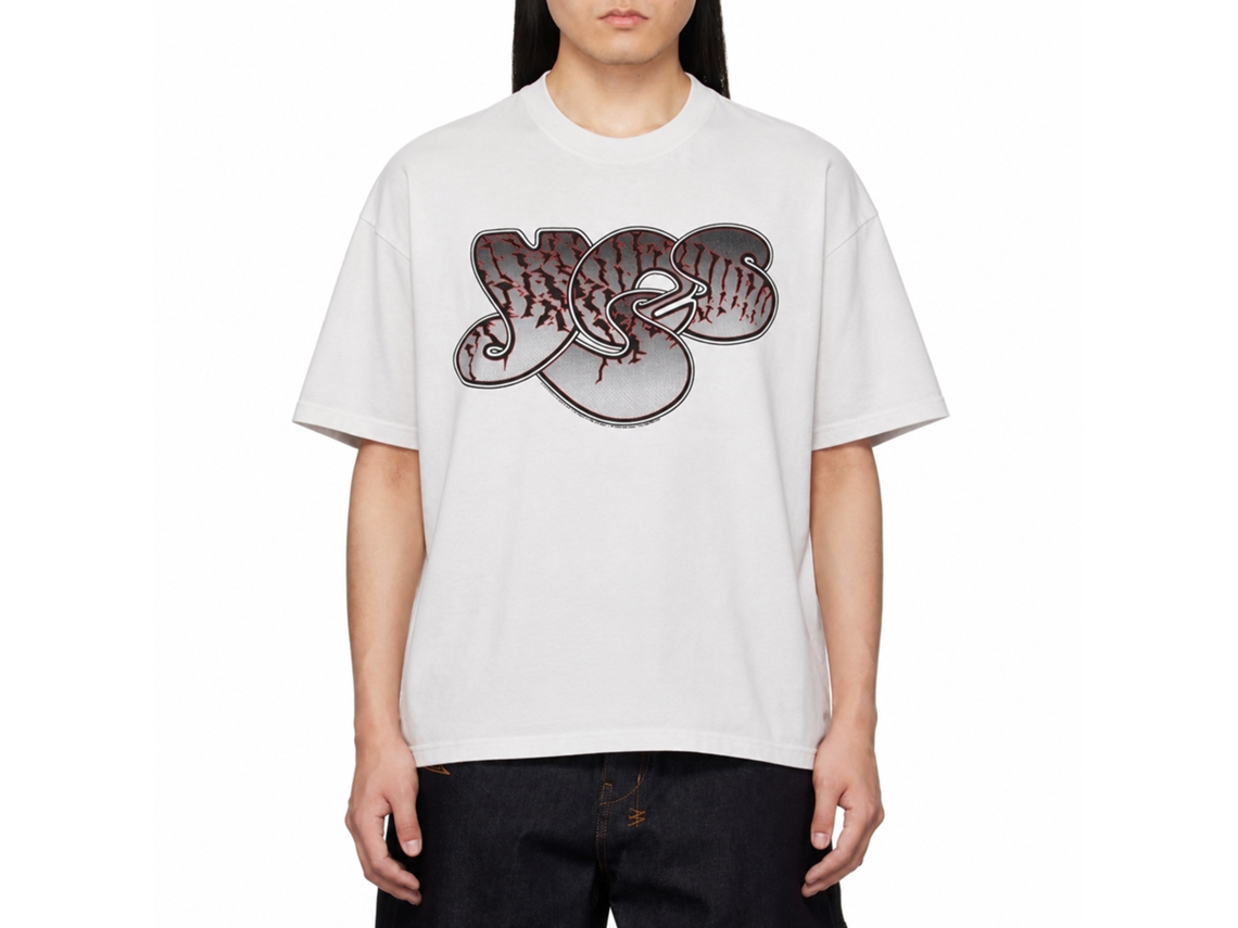 Yes Pattern Logo T-shirt Unisex Adults Size:m