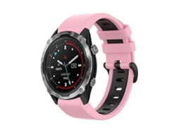 Pulseira De Relógio Garmin Descent Mk2 26 Mm, Silicone Rosa/ Preta.