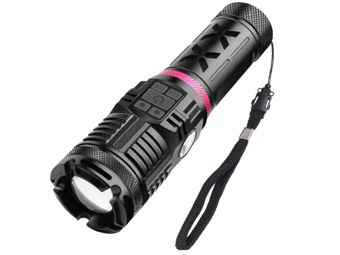 Lanterna Lanterna Recarregável Led 4 Modos Baterias À Prova Dágua Pretas Yunzii