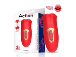 Massageador Em Forma De Boca De Silicone Ember Com Usb Para Lamber E Vibrar ACTION
