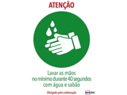 Etiquetas Covid AVERY Lavar as Mãos (A4)