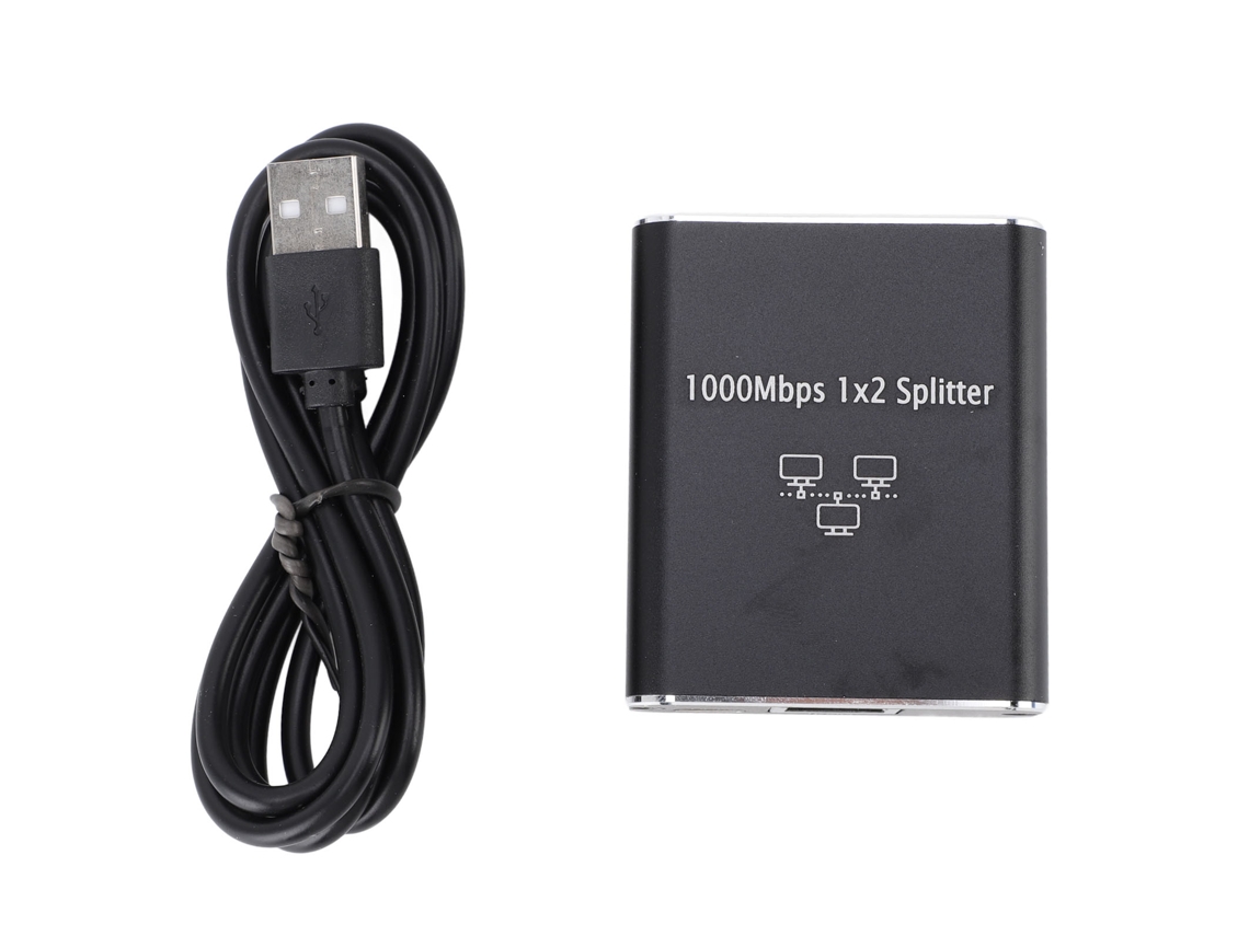 Aetheria divisor de Ethernet Rj45 com Cabo Usb 1000mbps Alta Velocidade 1 para 2 para Computador Tv Console