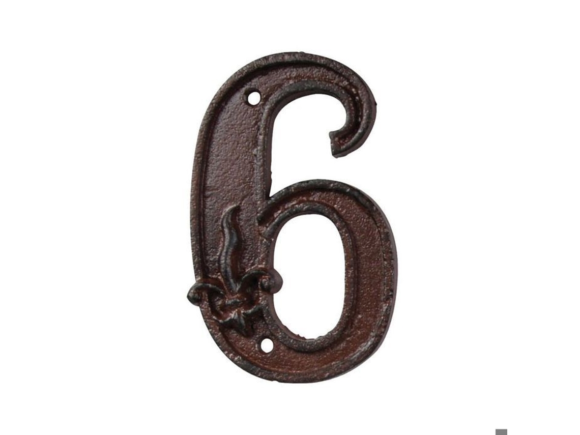 Número De Casa Em Ferro Fundido Dígito 6 Best For Boots