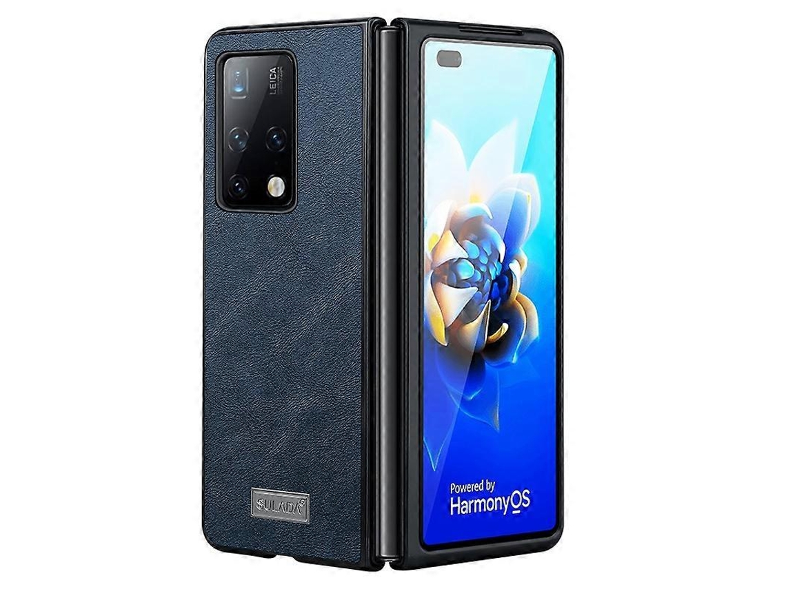 Capa Protetora Sulada À Prova De Choque Em Tpu + Couro Artesanal Para Samsung Galaxy Z Fold4