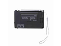 Rádio Portátil Fm/am/sw Multibanda com Display Digital, Relógio, Alarme e Antena Externa
